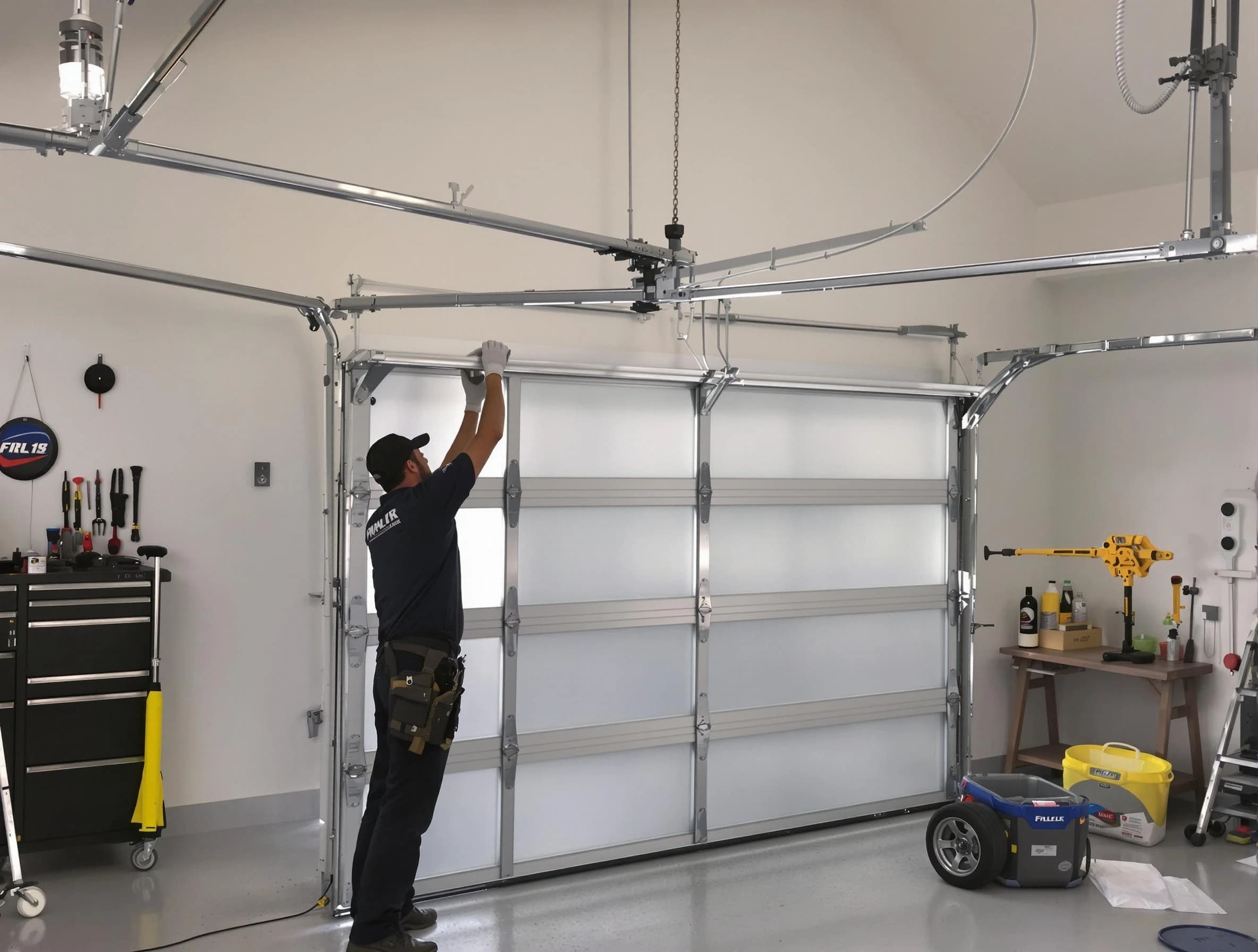 Los Chaves Garage Door Repair certified team performing precision garage door installation in Los Chaves