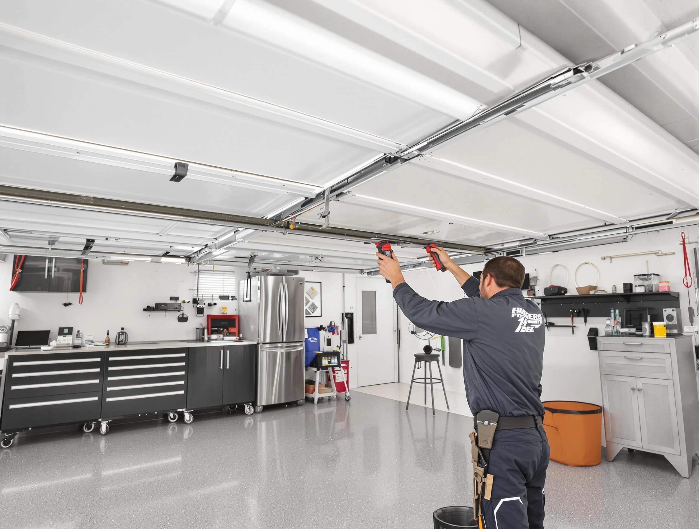 Overhead garage door repair service by Los Chaves Garage Door Repair in Los Chaves