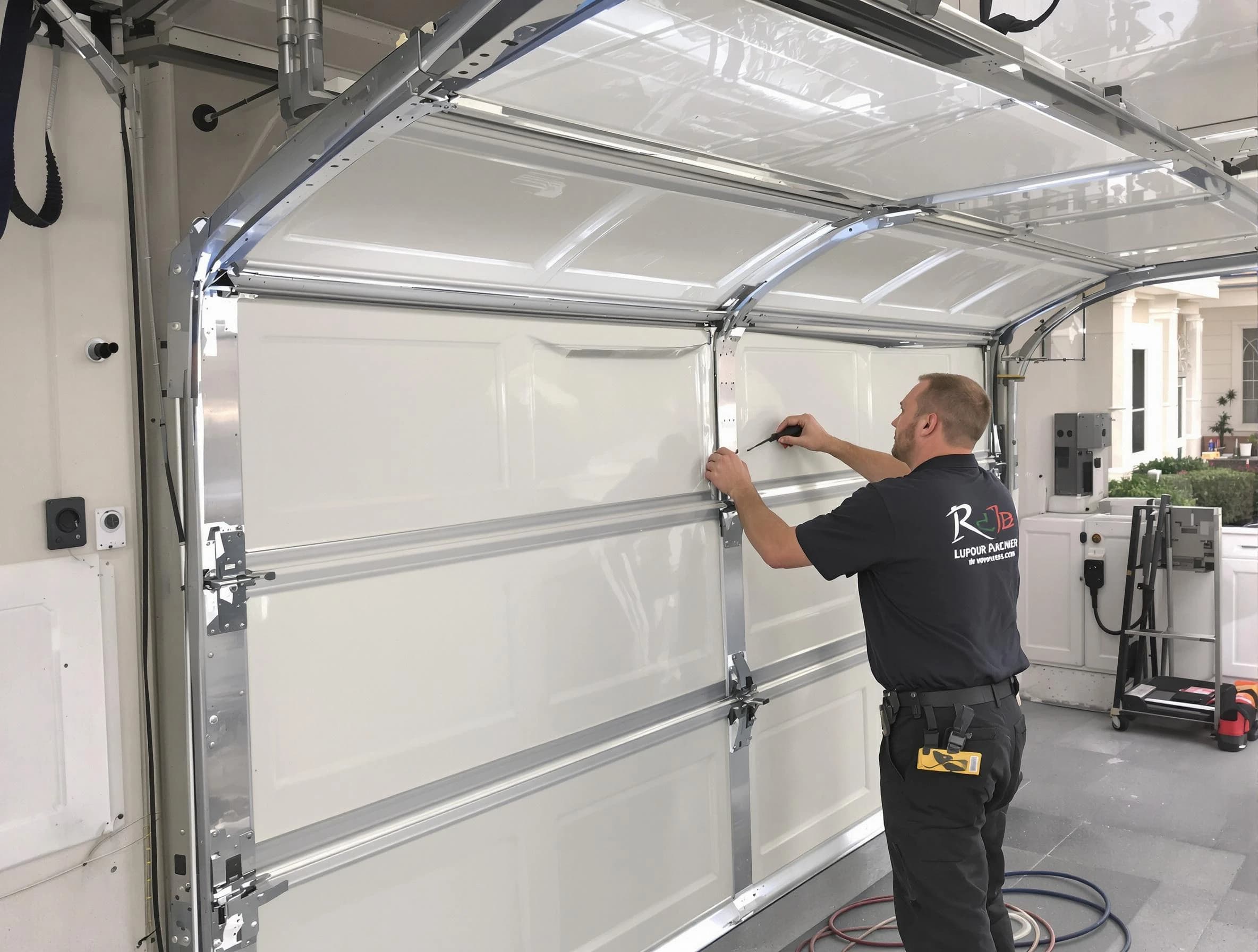 Los Chaves Garage Door Repair professional performing panel repair in Los Chaves