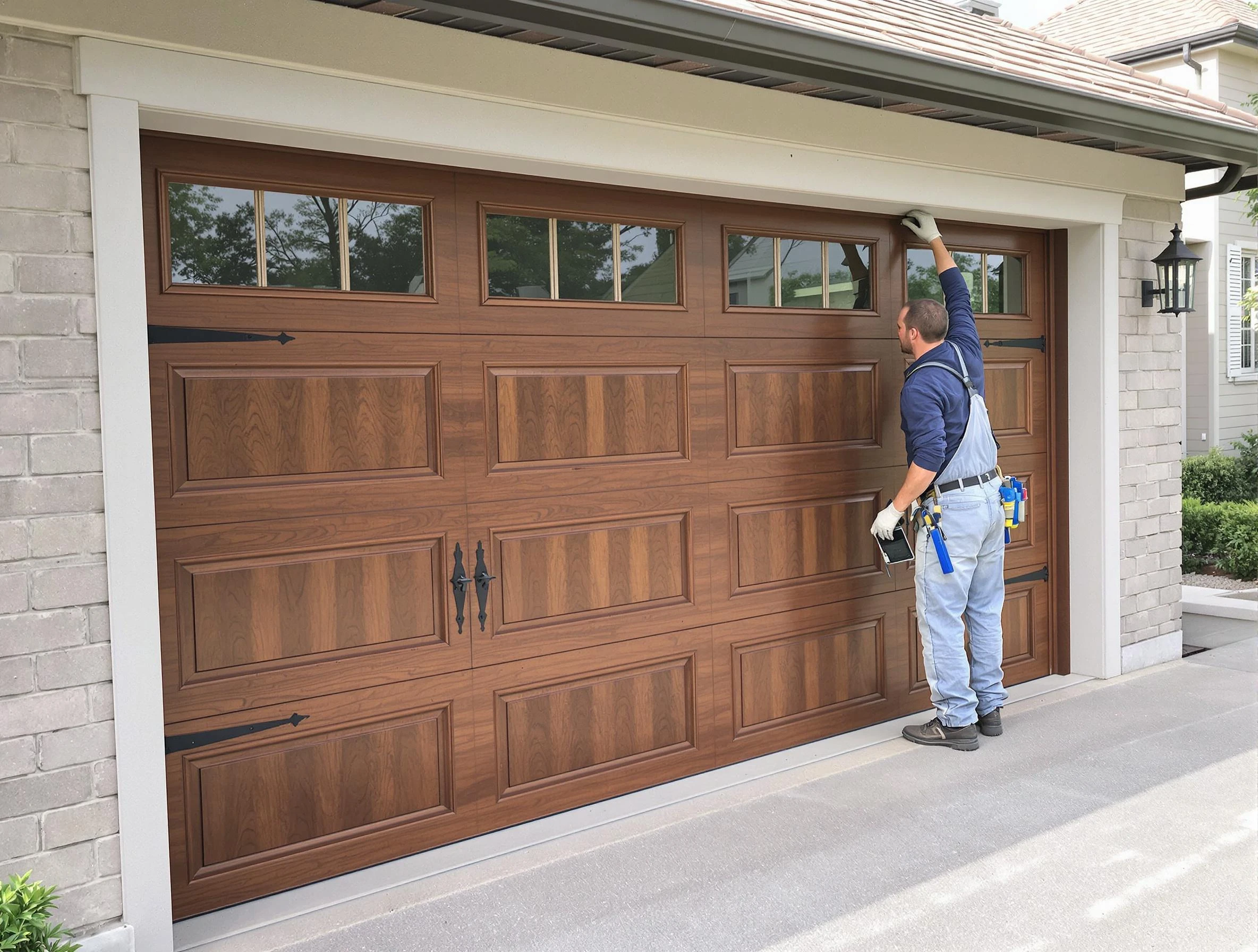 Custom garage door showcase by Los Chaves Garage Door Repair in Los Chaves