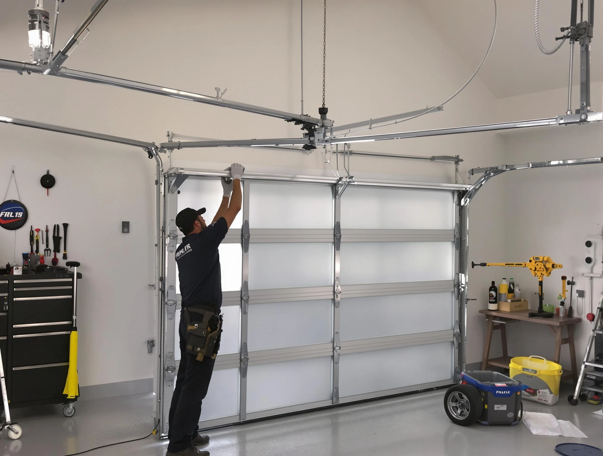 Los Chaves Garage Door Repair certified team performing precision garage door installation in Los Chaves