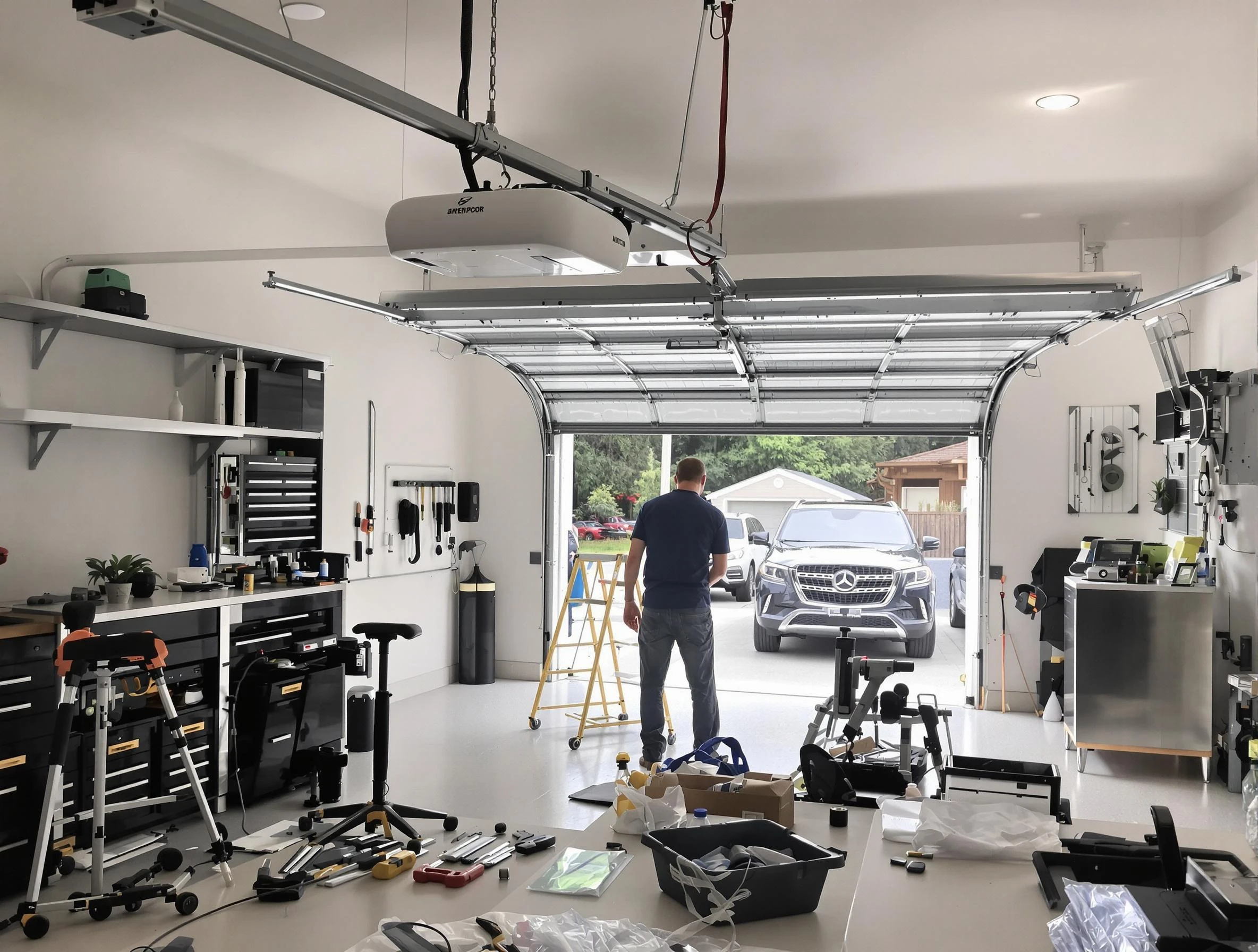 Garage door opener installation by Los Chaves Garage Door Repair in Los Chaves