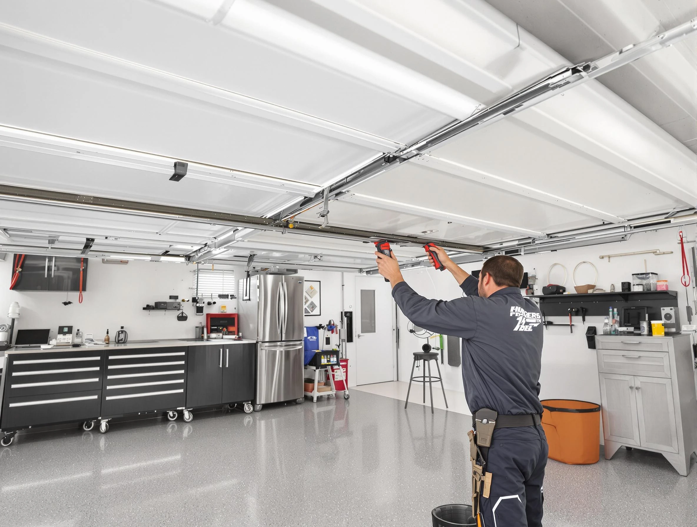 Overhead garage door repair service by Los Chaves Garage Door Repair in Los Chaves